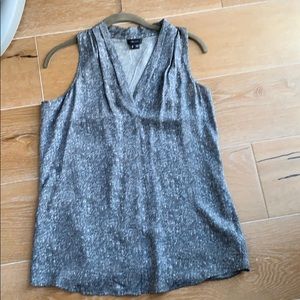 Theory grey 100% silk tank / liner / shirt S